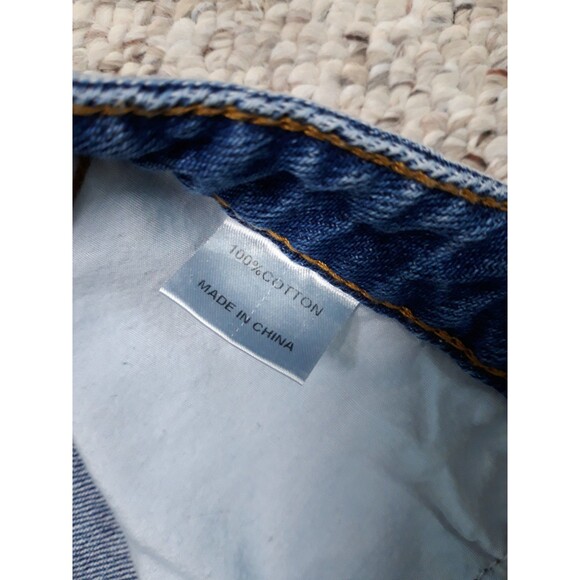 7x27 Shop Stevie high-rise straight leg ripped distressed Raw Fray hem - Picture 6 of 6